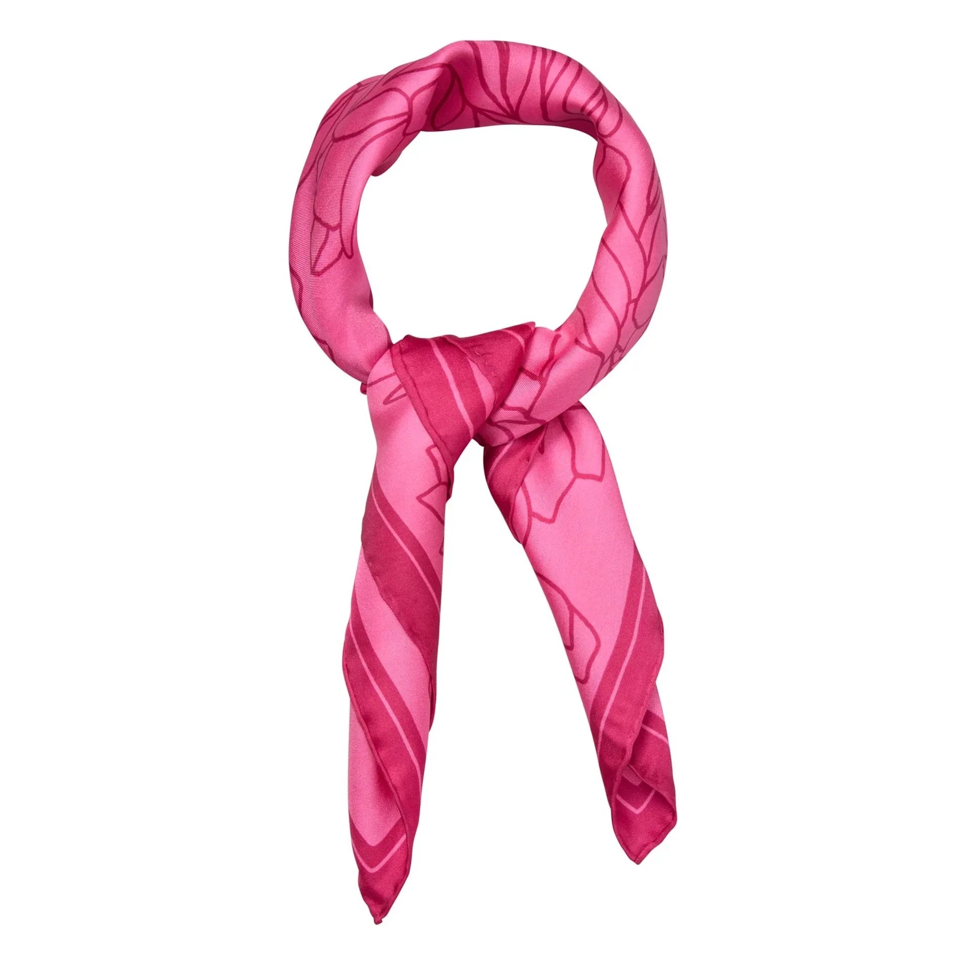 Becksöndergaard - Stencia Lale Silk Scarf | Floresan Pink