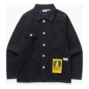 Service Works - Dark Black Denim Overall 2.0 Organic Cotton Jacket
