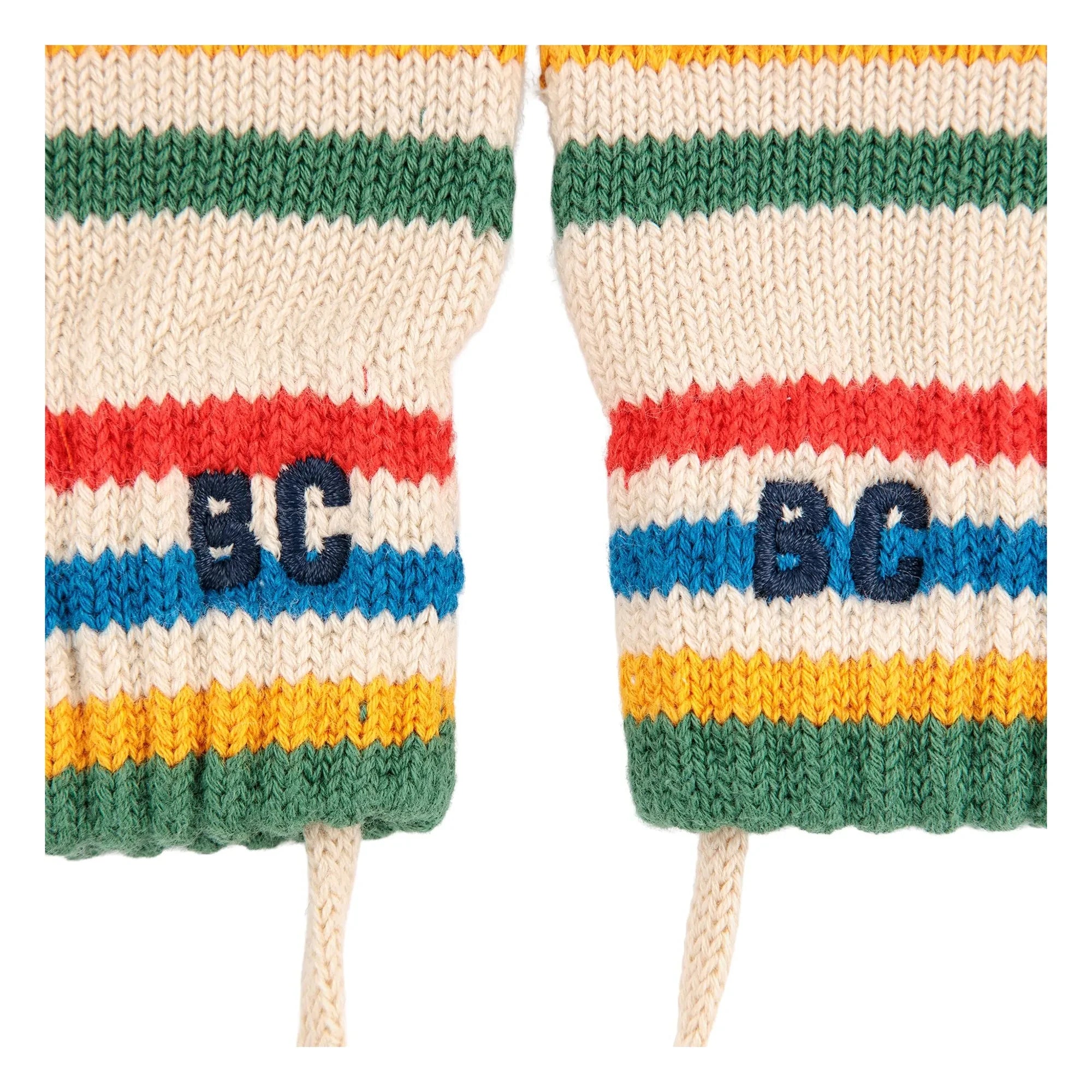Bobo Choses - Striped Gloves | Beige