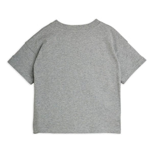 Mini Rodini - Animal Patches Organic Cotton T-Shirt | Heather grey