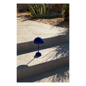 & Tradition - VP9 Flowerpot Portable Table Lamp, Vernon Panton | Blue