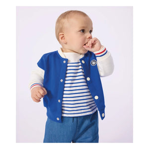 Petit Bateau - Teddy Colorblock Jacket | Royal Blue