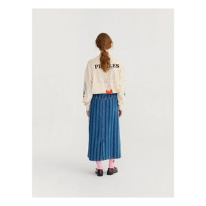 Bobo Choses - Denim organik pamuk etek | Mavi