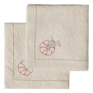 garbo&friends - Linen embroidered napkins - 2-piece set