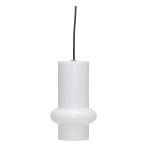 Hübsch - Low battery glass pendants | White