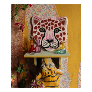 Doing Goods - Pink Leopard Wool Rug | Pink