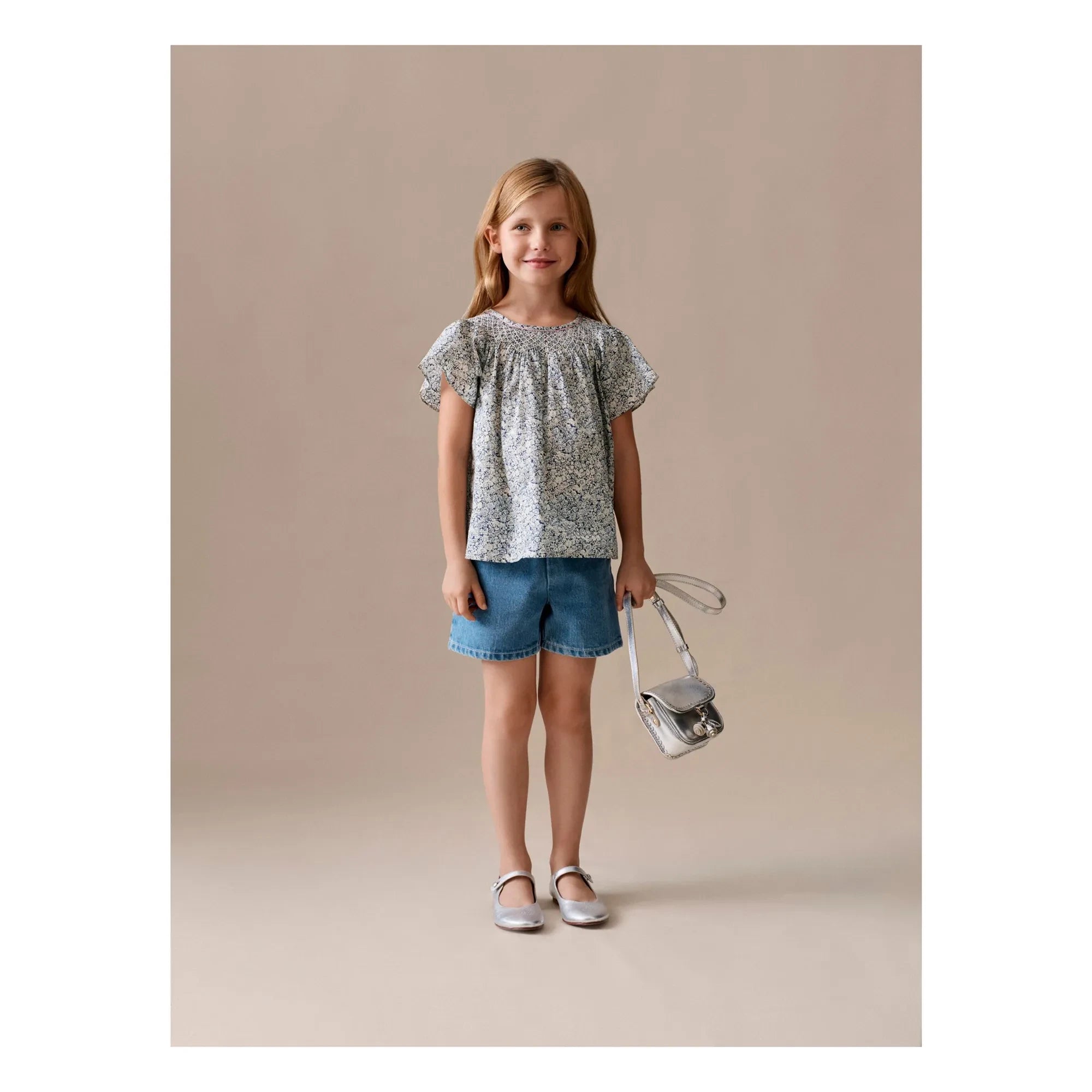 Bonpoint - Milly Denim Shorts Organic Cotton | Blue