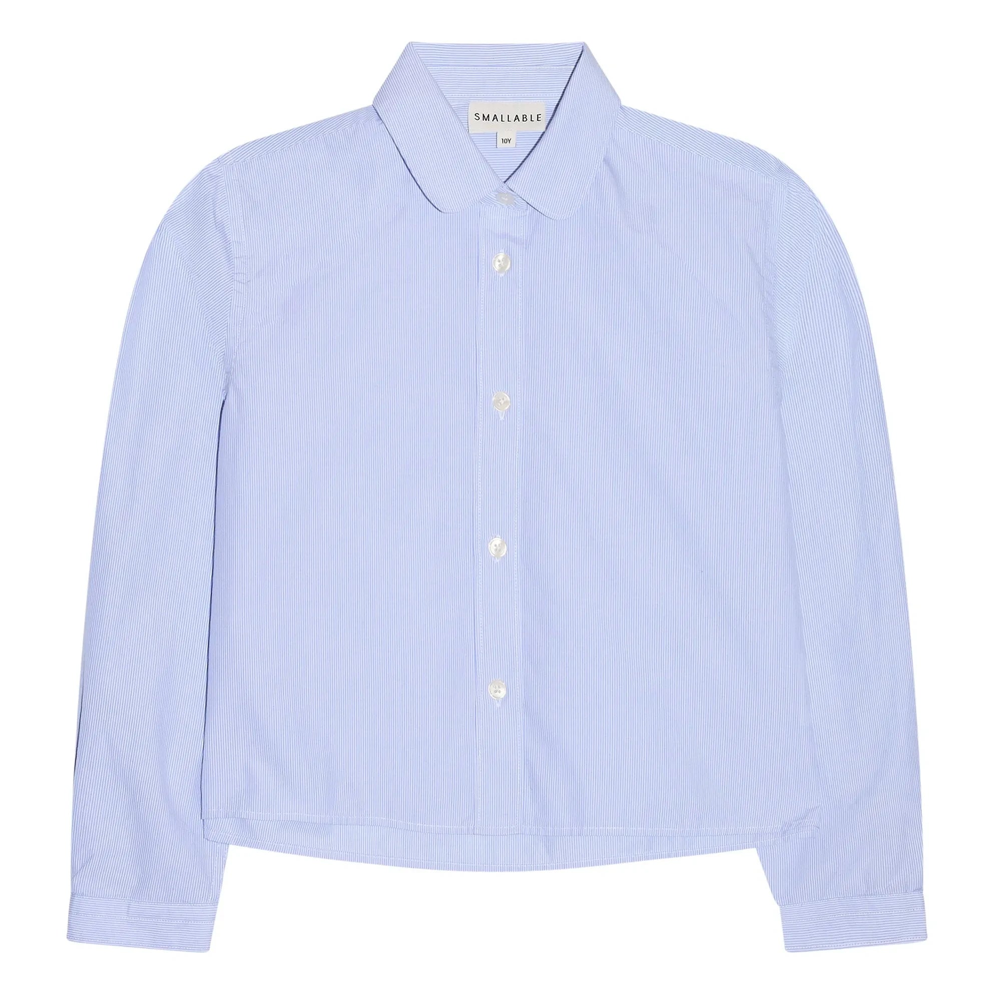 Smallable Kid - Clara Striped Short Shirt | Light Blue