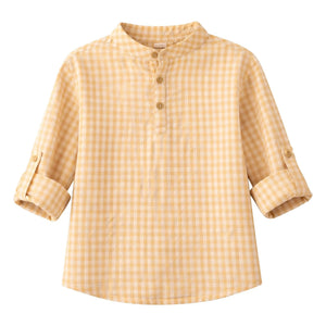 Lililotte - Chemise Côme Checkered Seersucker Organic Cotton | Yellow