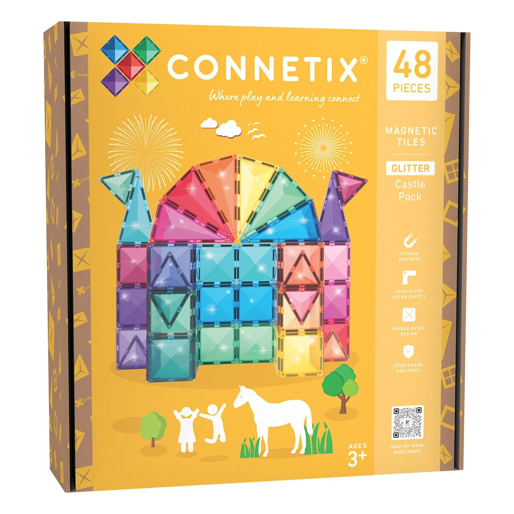 Connetix - Glitter Castle Set | Pastel