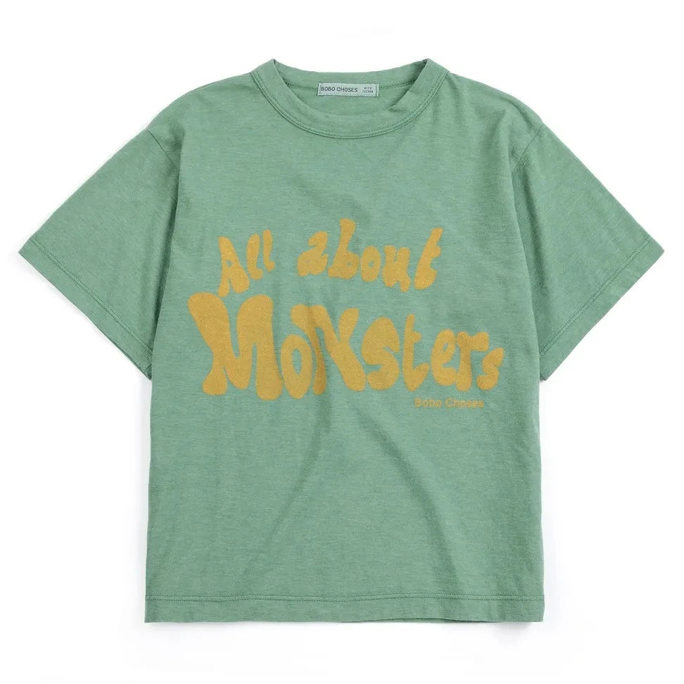 Bobo Choses - All About Monsters T-shirt | Recycled fibers | Green