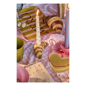 Rice - Croissant-Shaped Ceramic Candle Holder | Beige