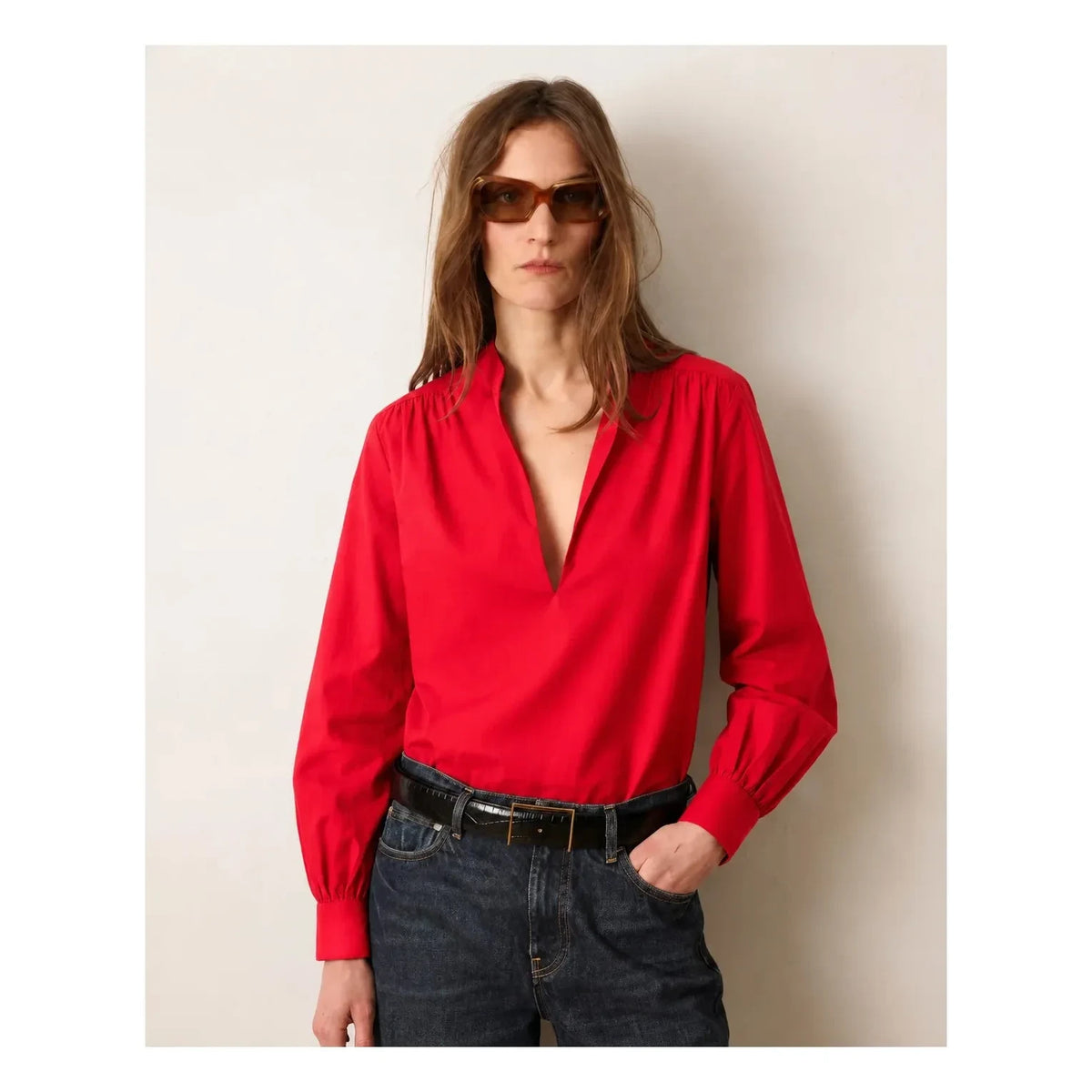 Laurence Bras - Juulivo Cotton blouse | Red