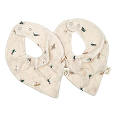 Milinane - Set of 2 Bandana Bibs | White