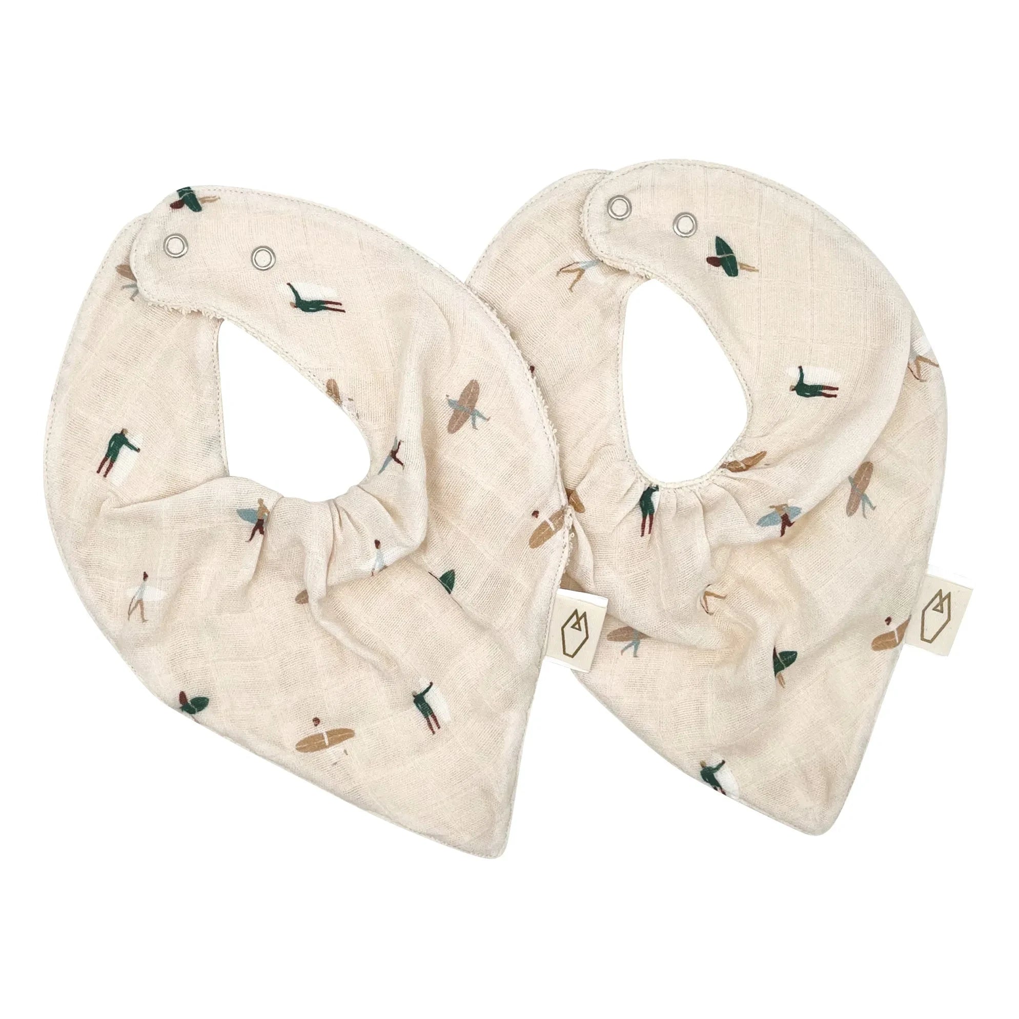 Milinane - Set of 2 Bandana Bibs | White