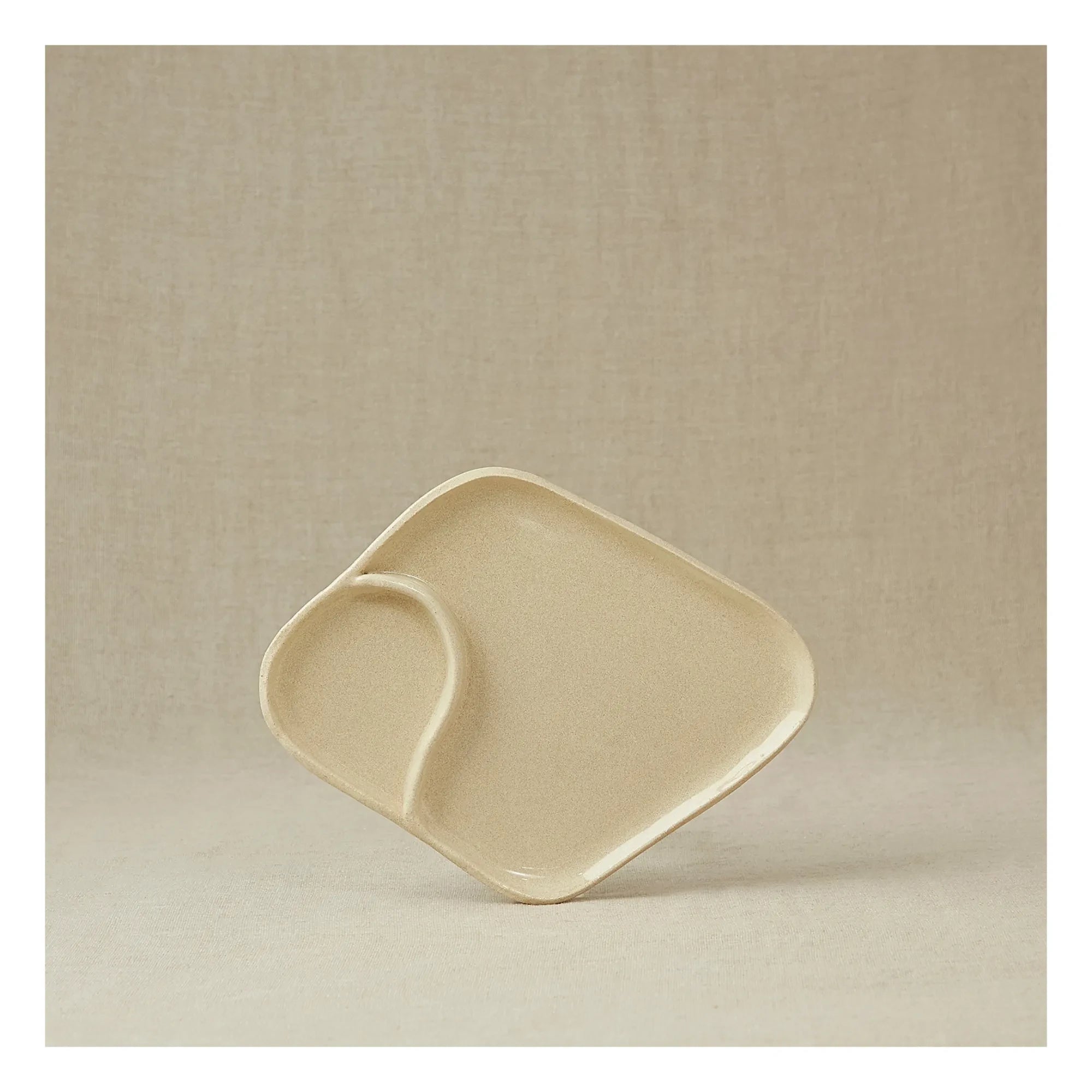 Casa Cecu - Divided Serving Plate | Cream