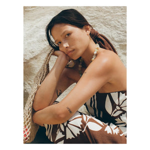 Soleil Soleil - Maeve Clove Coconut Keten Elbise | Kahverengi