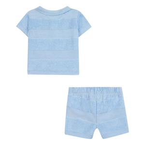 Tartine et Chocolat - Polo Shorts and Towel Set | Light Blue