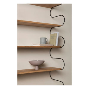 Schneid Studio - Onda Oak Wood Shelf | Black