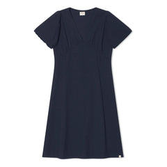 Matona - Mi-Long Organic Cotton Dress | Navy