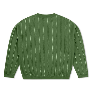 Matona - Striped Organic Cotton Sweater | Green