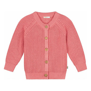 Yuki - Organic Cotton Raglan Cardigan | Blush