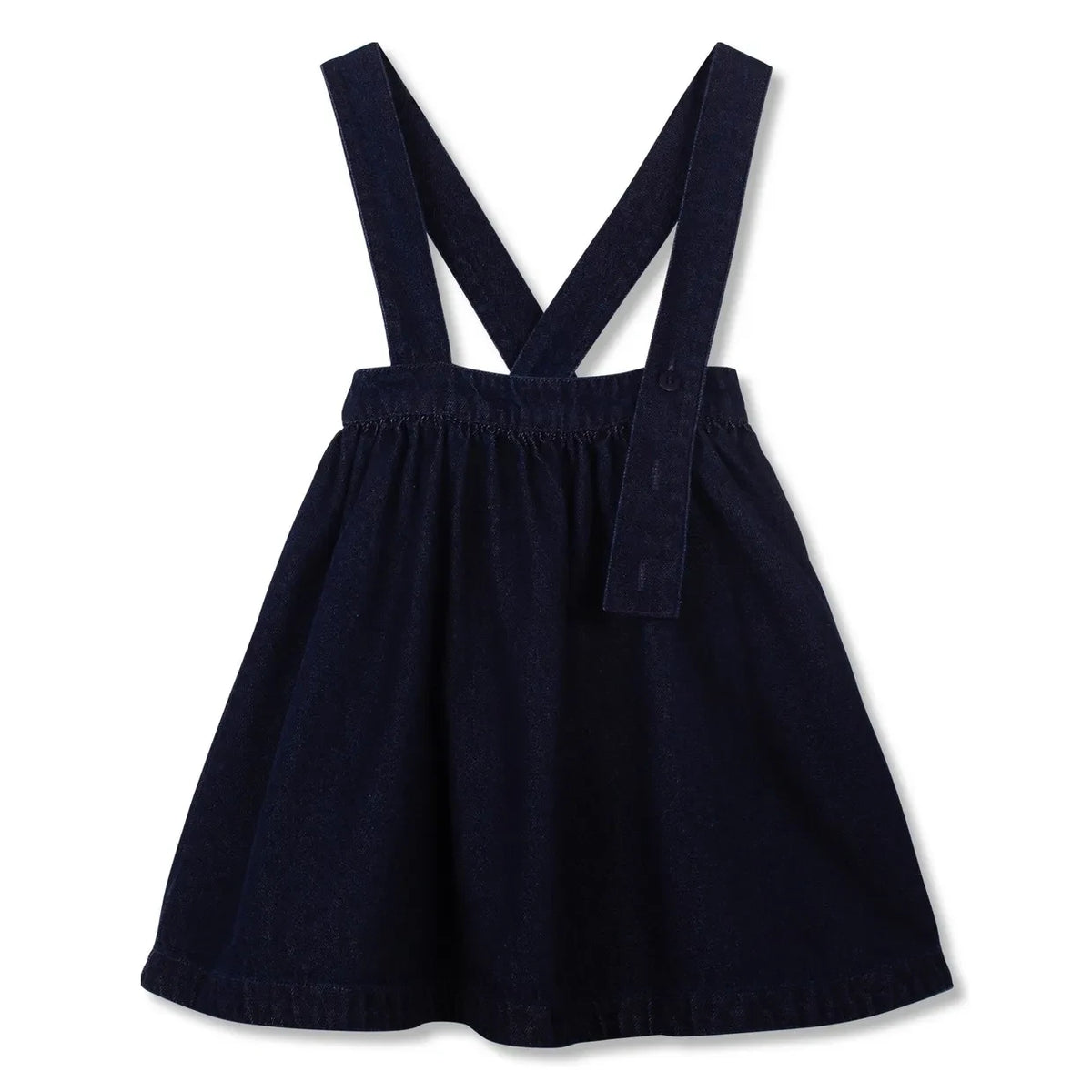 Wynken - Denim Pinafore Dress | Dark Blue