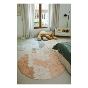 Lorena Canals - Honeycomb Round Rug | Pink