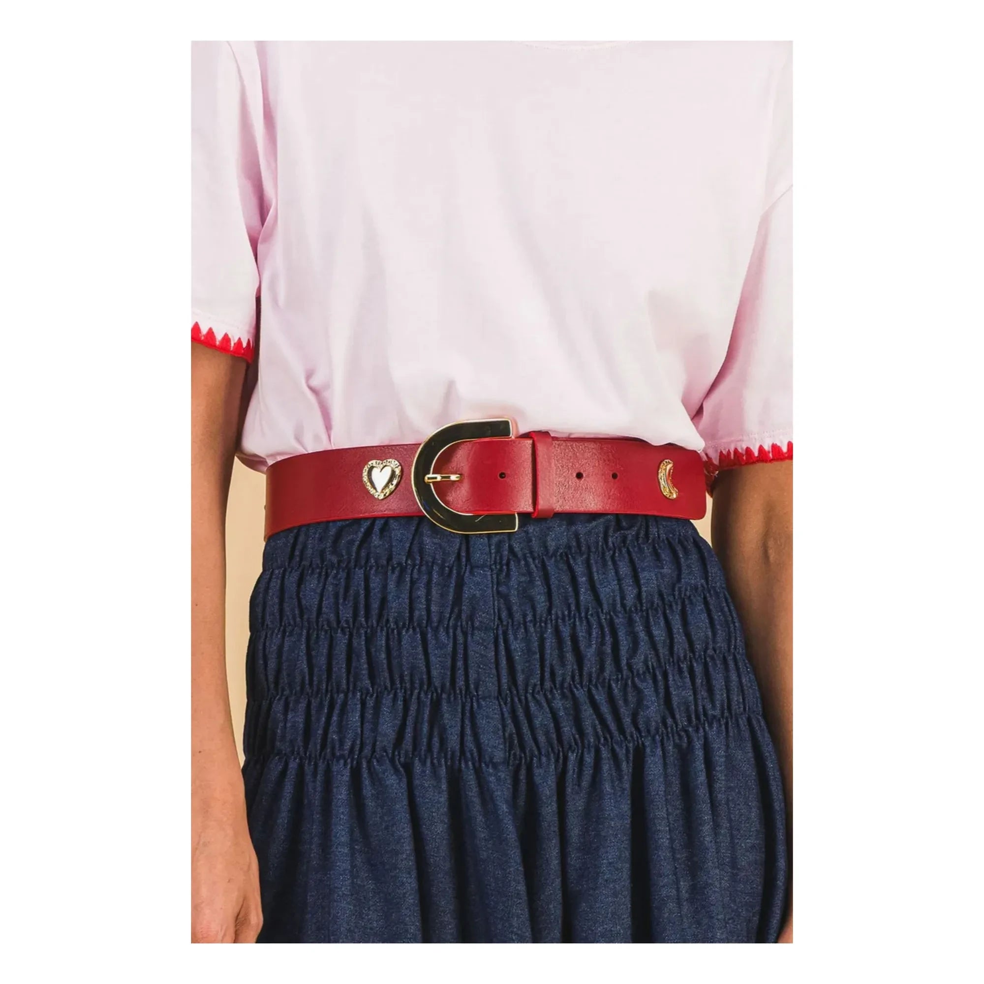 Elise Chalmin - Aude Leather Belt | Red