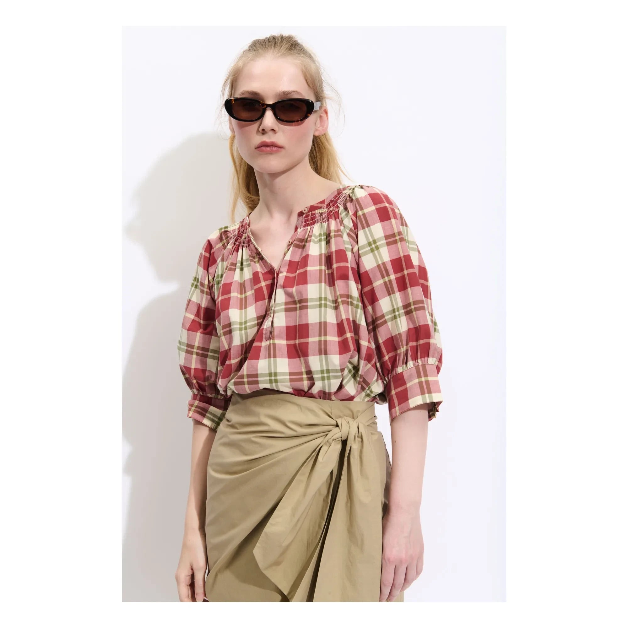 BELLEPIECE - Chiara Cotton Blouse | Ecru