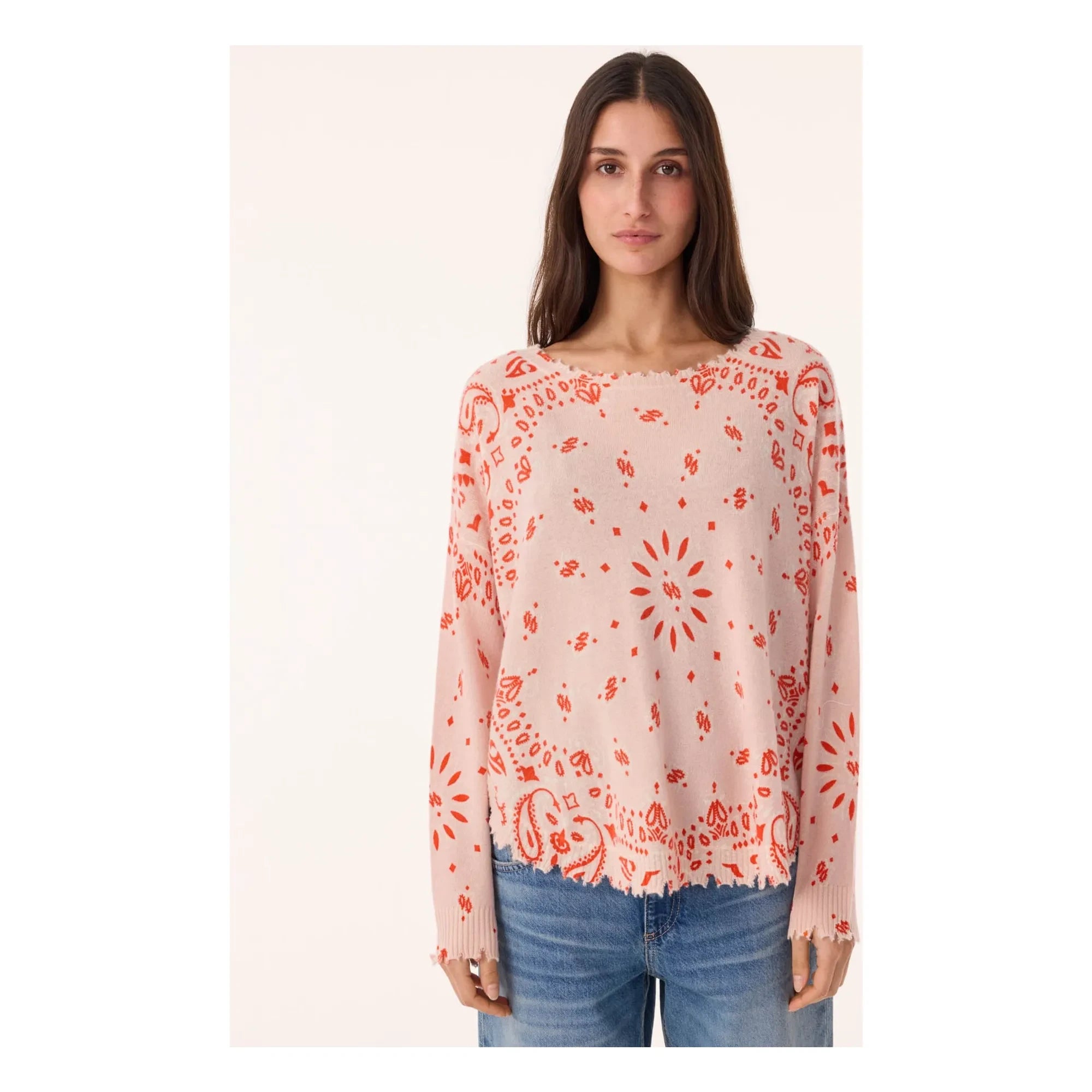 Kujten - Mela Bandana Bico Cashmere Sweater | Natural