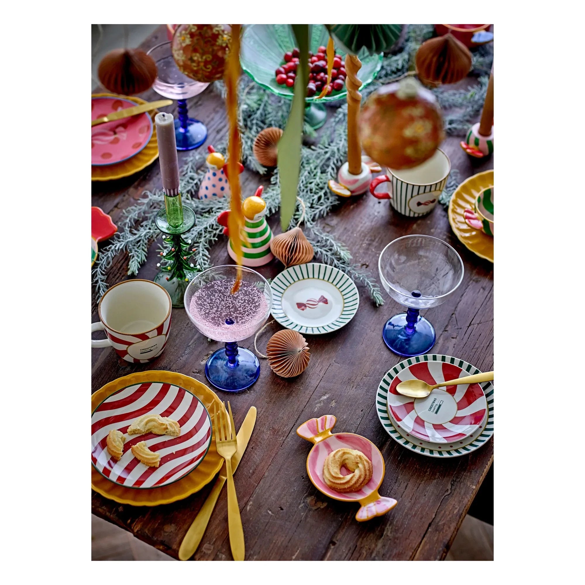 Bloomingville - Jolly Stone Ceramic Plate | Red