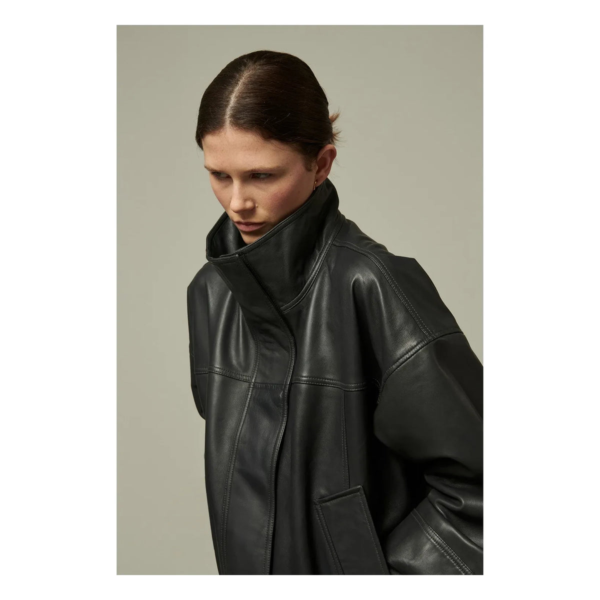 BELLEPIECE - Tiziano Leather Jacket | Charcoal Gray