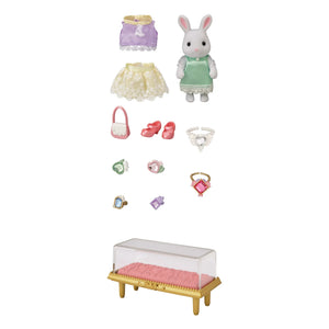 Sylvanian Families - Bib Sister Rabbit and Fashion Suitcase