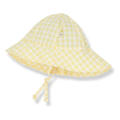 1+ in the family - Egas Vichy Seersucker Hat | Light Yellow