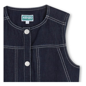 Kenzo - Kenzo Garden Sleeveless Denim Jacket | Dark Blue
