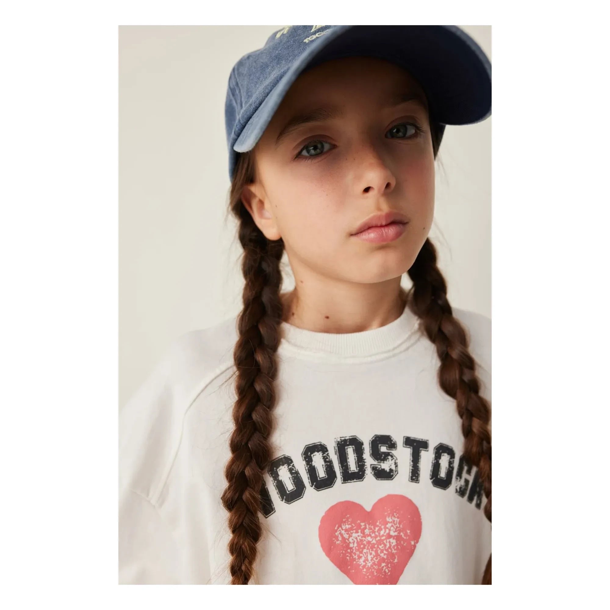 Tocoto Vintage - Woodstock Heart Sweatshirt | White