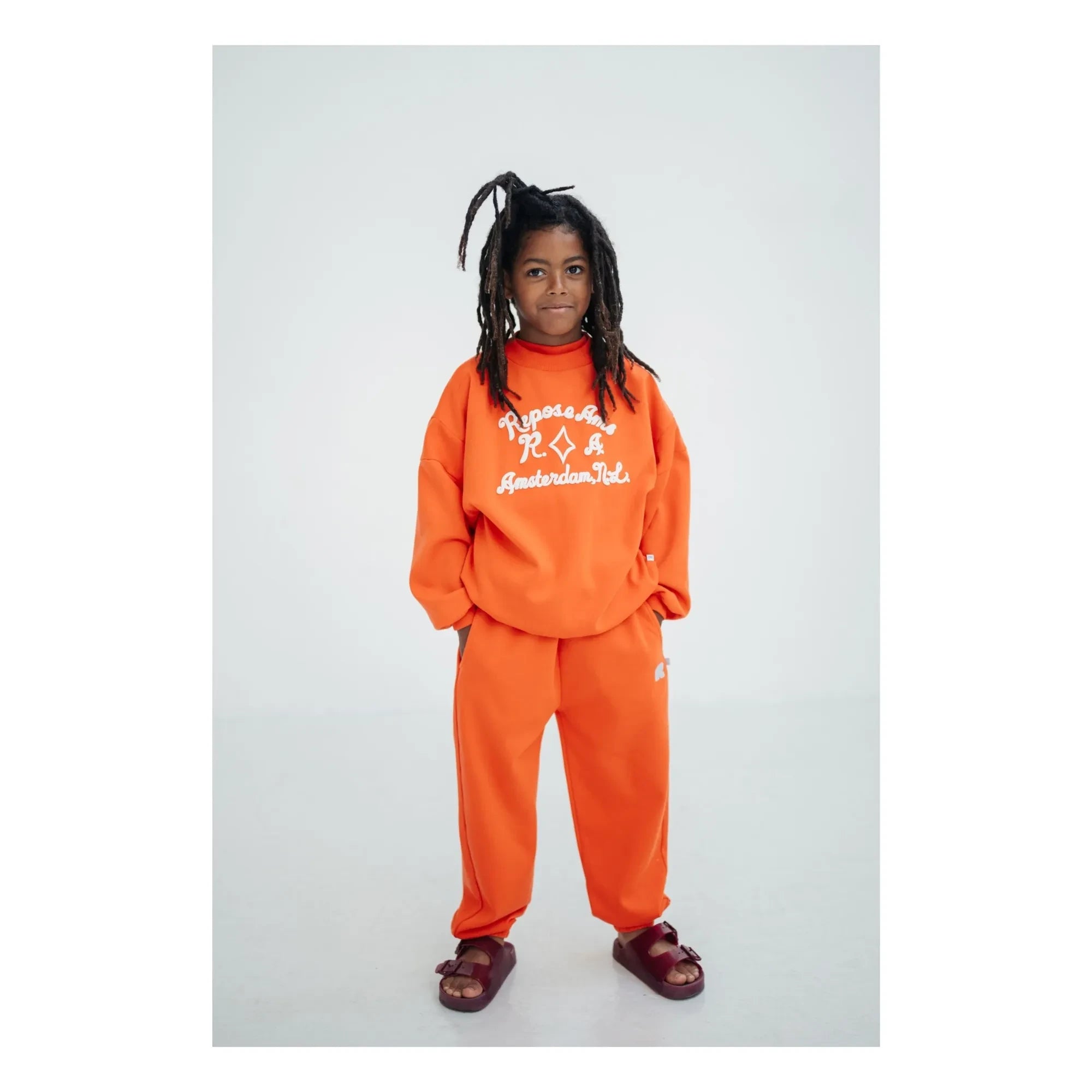 Repose AMS - Organic Cotton Crewneck | Orange