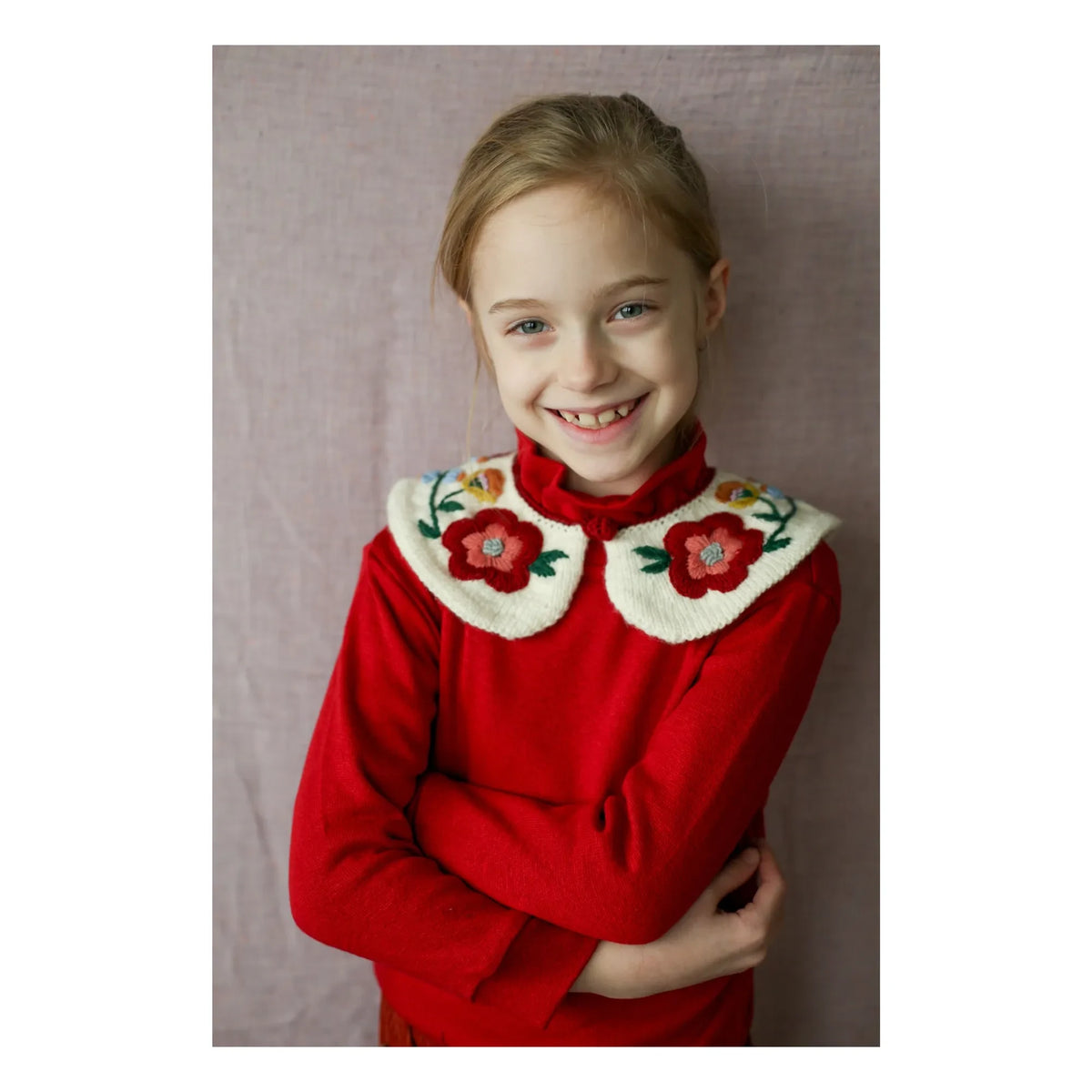 Kalinka - Stephanie Removable Collar Merino Wool | Cream