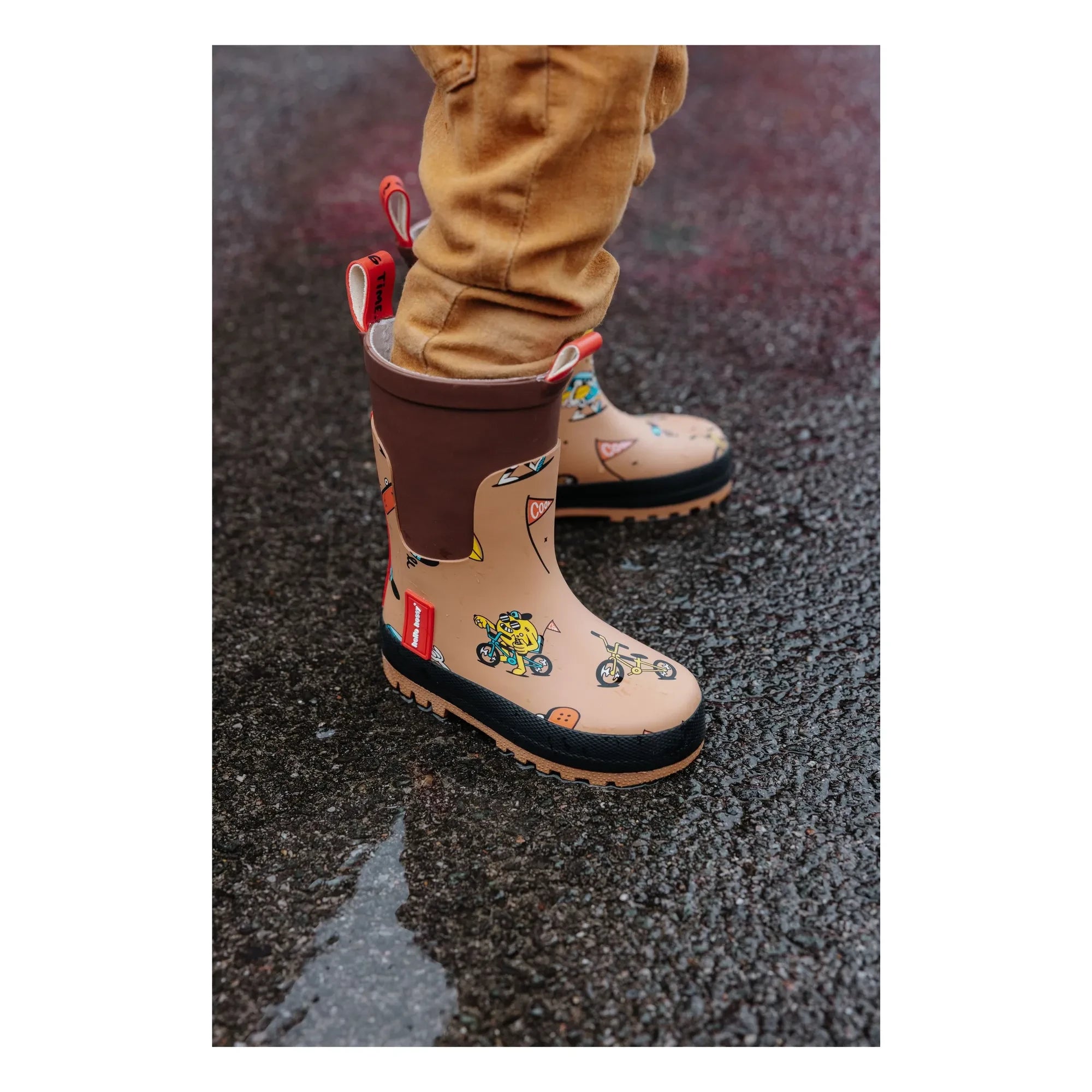 Hello Hossy - Mascots Ride Rain Boots | Brown