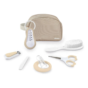 Béaba - 7-piece Toiletry Bag Set | Clay