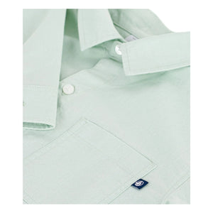 Petit Bateau - Sage | Plain Linen Shirt
