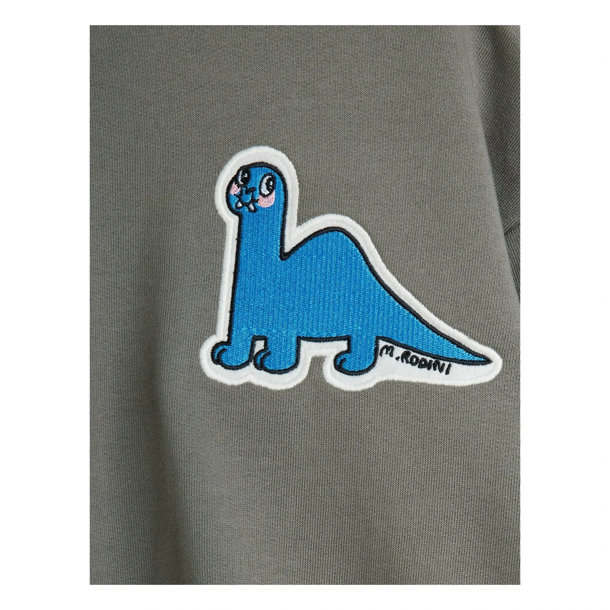 Mini Rodini - Sweat Dino Patch Organic Cotton | Gray