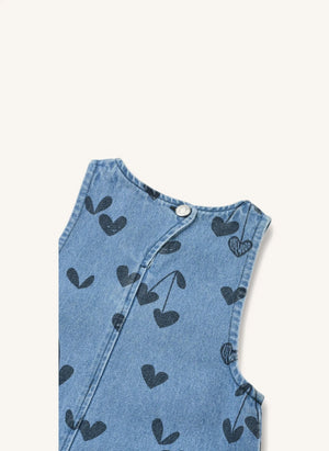 Liewood - Angelica Heart Denim Ruffled Dress | Blue