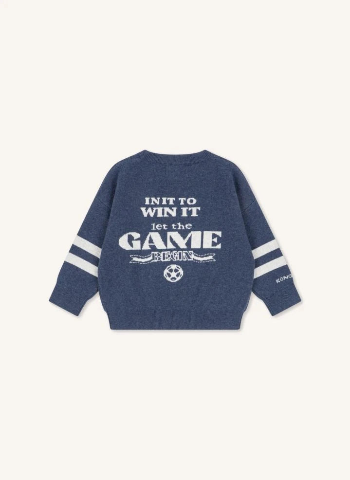 Konges Sløjd - Lapis Football Wool Sweater | Blue
