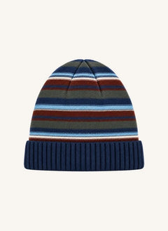 Smallable Kid - Miro Striped Wool Beanie | Blue