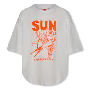 AO76 - True Bird Oversize T-Shirt Recycled Cotton | White