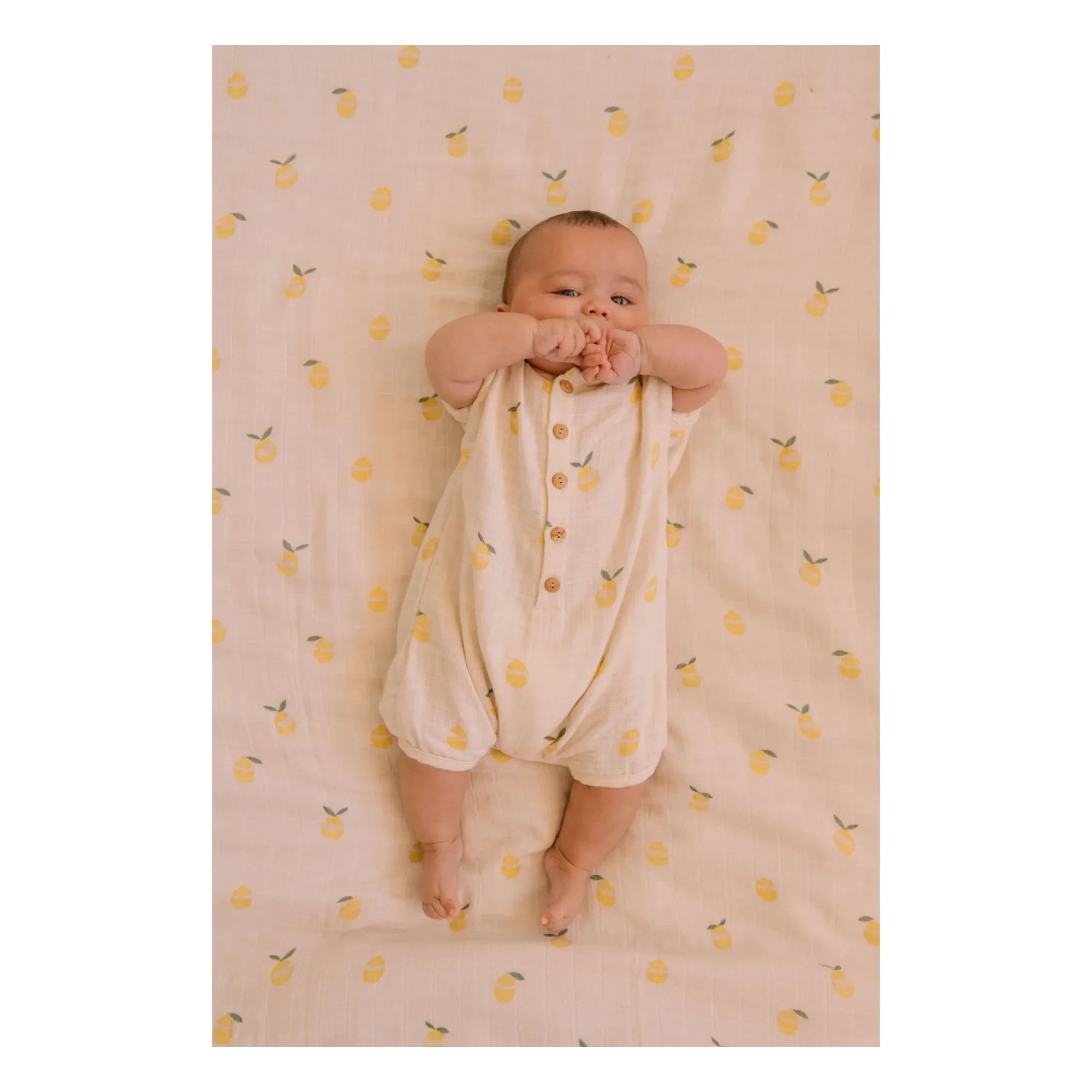 Studio Bohème - Romper Bebecito Lemons Organic Cotton | Ecru