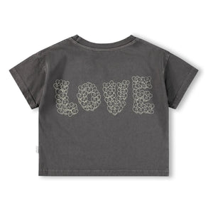 Molo - Runi Love organic cotton T-shirt | Dark Gray