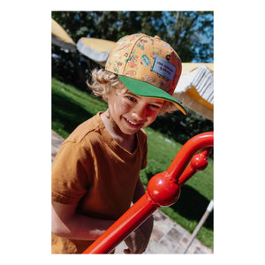 Hello Hossy - Music Festival Curved Visor Hat Made from Recycled Fibers | Green